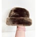Ben Berger Luxury Collection Faux Fur Vintage Bucket Hat Brown