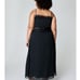 Crinkle chiffon lace insert double split maxi slip dress
