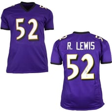 Ray Lewis Autographed Custom Purple Football Jersey Beckett