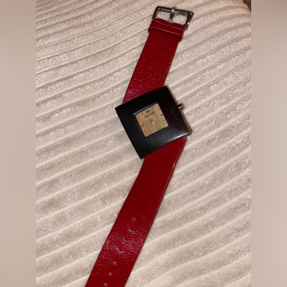 Rare Patina Canada Curved Wood Face Watch