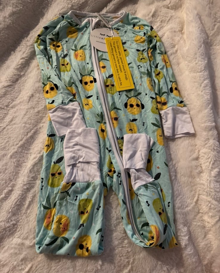 Little Sleepies pineapples zippy 18-24mos