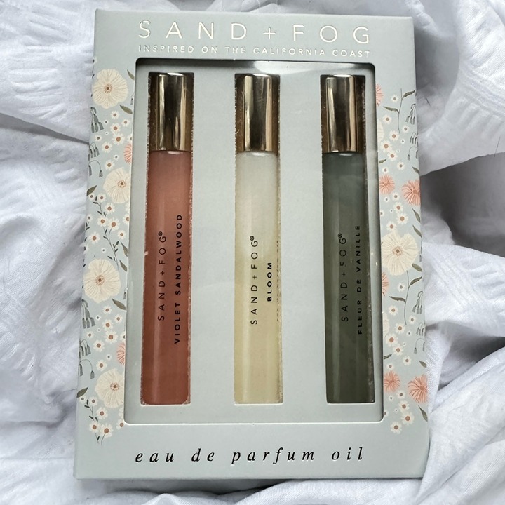 Sand + Fog Perfume Oil Set of 3 Exploratory Rollerball Discovery Collection New
