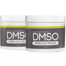 DMSO 70/30 Gel 4 oz. 2 pack Jar w/ Aloe Vera 99.995% Dimethyl Sulfoxide
