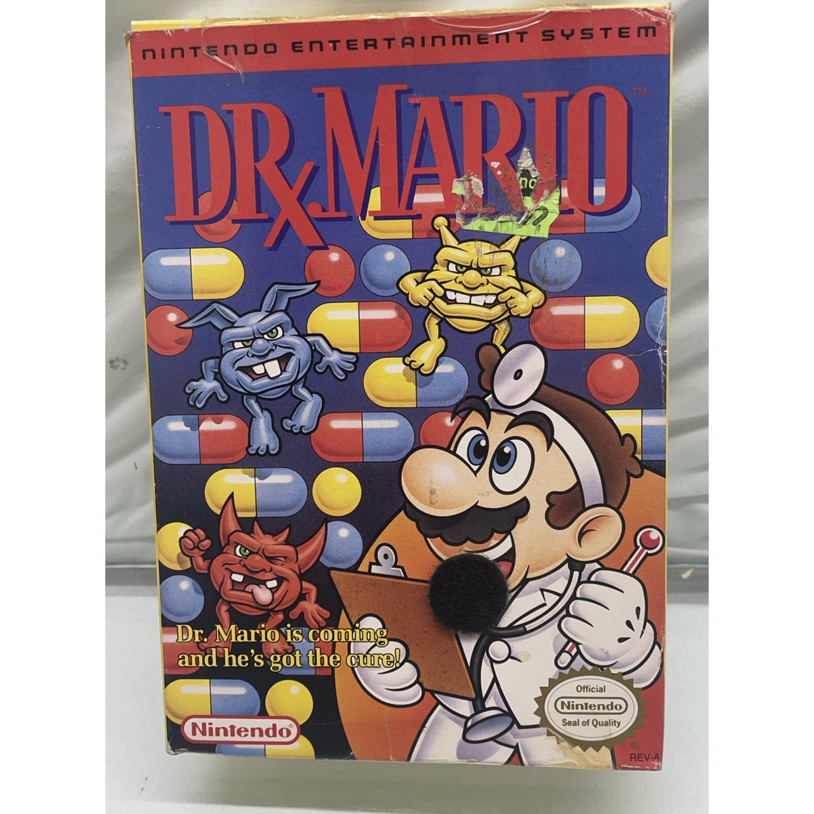 Vintage Nintendo NES Dr. Mario Video Game Complete In Box Unused with Poster