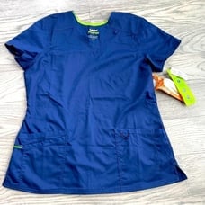 Landau ProFlex scrub top dark blue size Large NWT