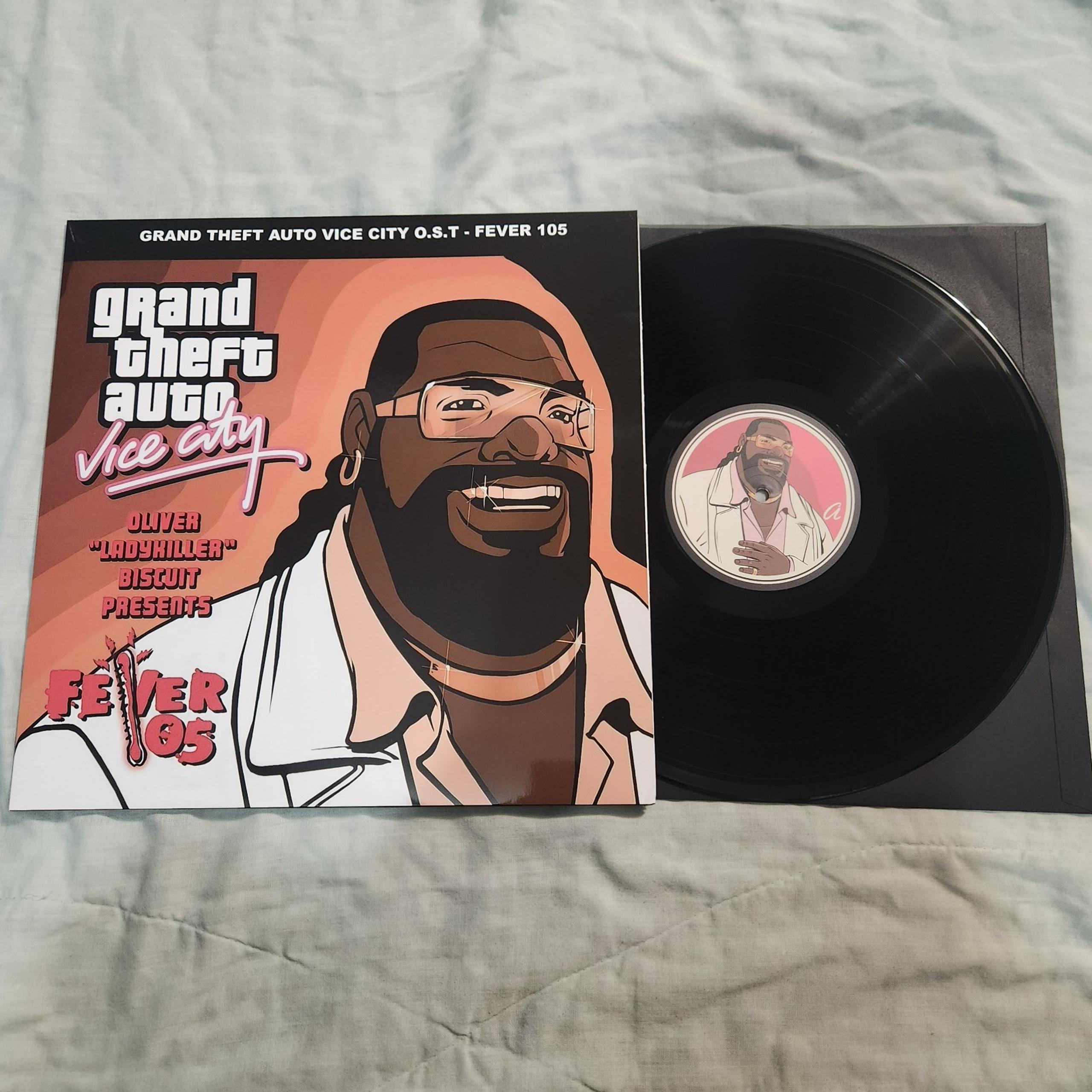 Grand Theft Auto GTA Vice City PS2 Fever 105 Radio Soundtrack Vinyl Record - Rockstar Games