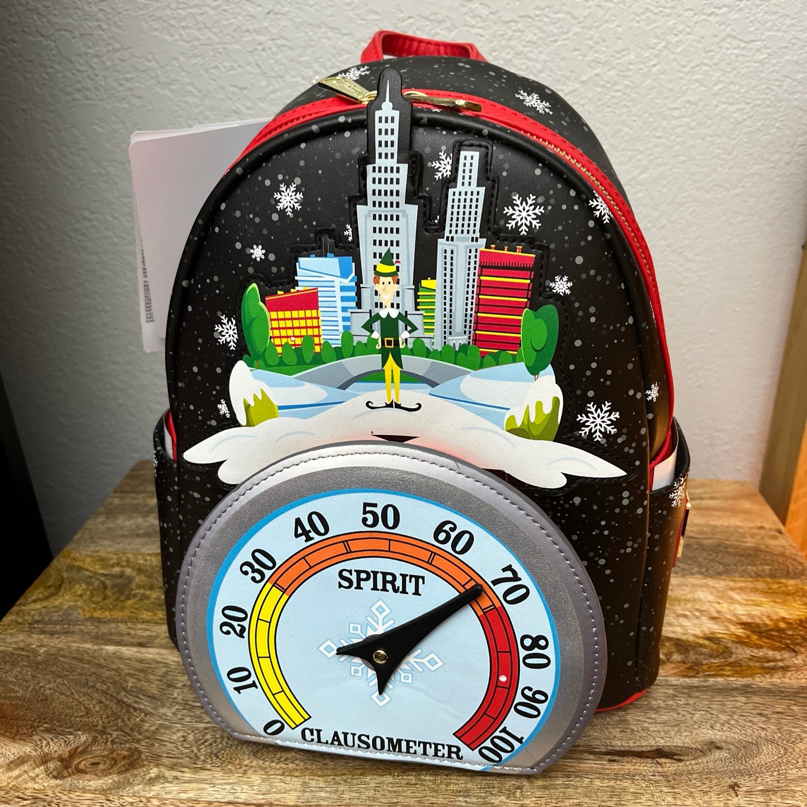Loungefly Christmas Elf Clauometer Light Up Mini Backpack NEW Buddy