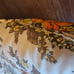 Set of 2 Vintage 60s 70s Hand Sewn Orange & Yellow Floral Print Pillows