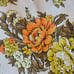 Set of 2 Vintage 60s 70s Hand Sewn Orange & Yellow Floral Print Pillows