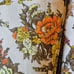 Set of 2 Vintage 60s 70s Hand Sewn Orange & Yellow Floral Print Pillows