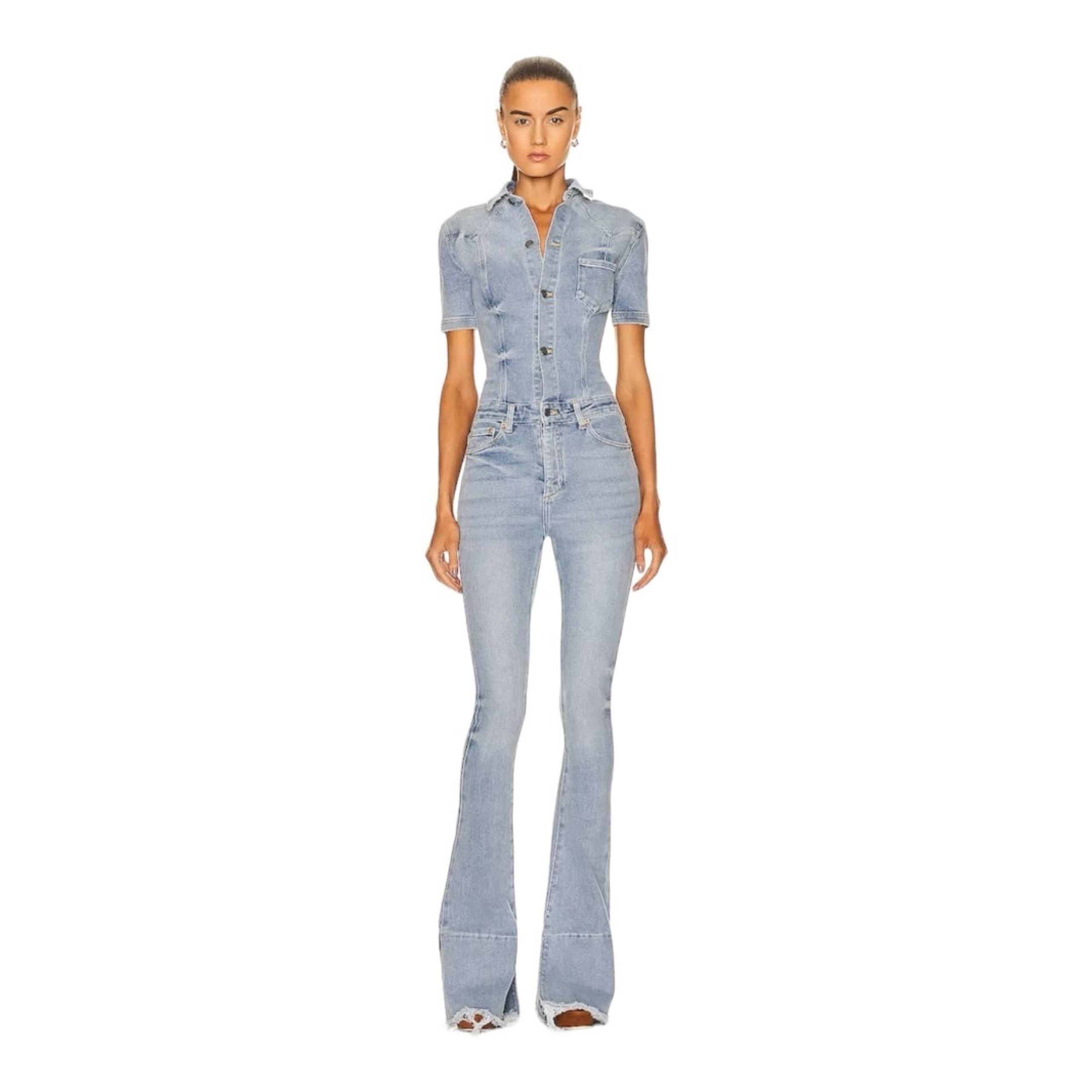 SER.O.YA Fallon Jumpsuit in Soren (J1) Style 1704-18 Denim Jumpsuit from Revolve
