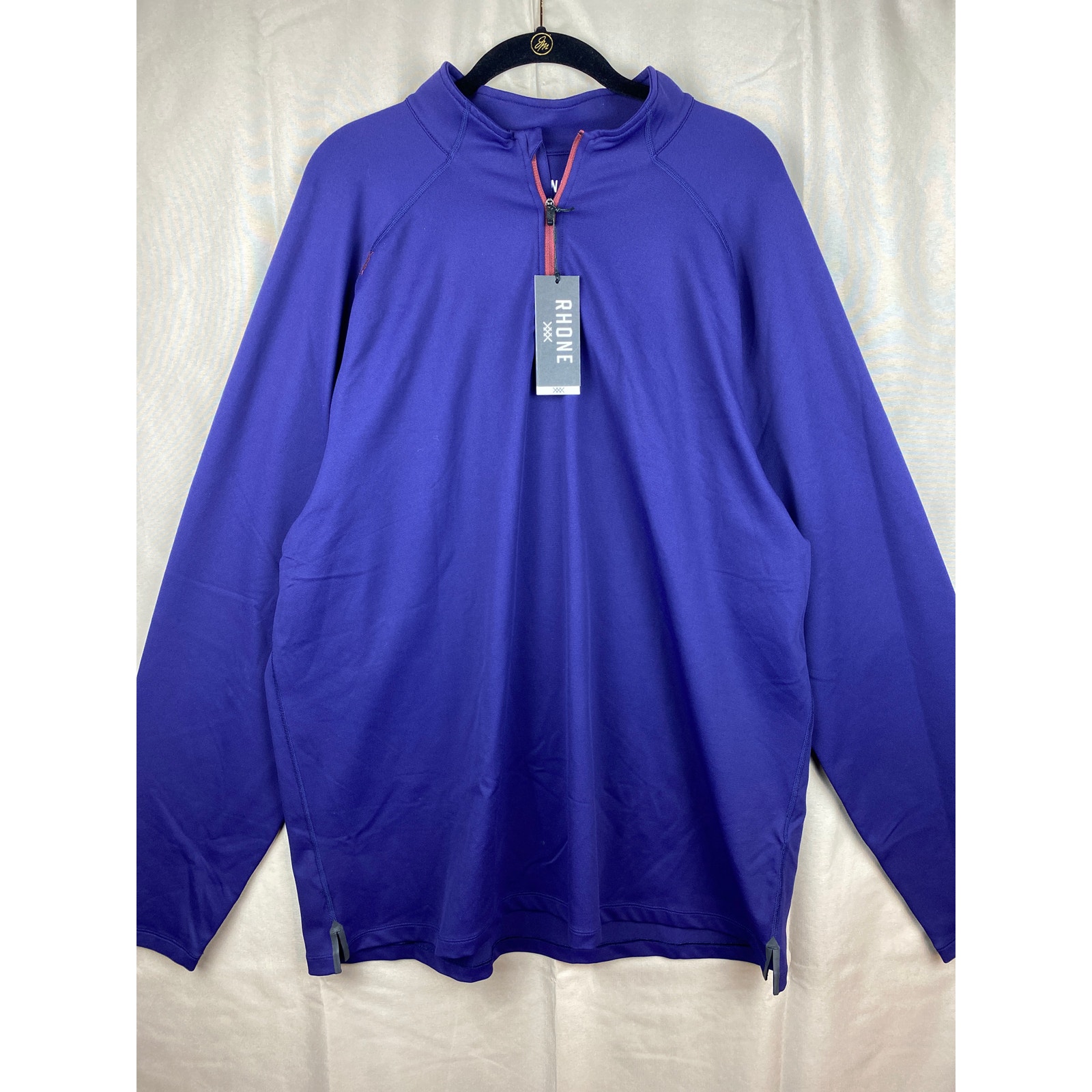 NWT Mens Rhone Session 1/4 Quarter Zip Rhodonite Pullover sz XXL Lightweight