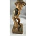 Wood Carving Man With Frog Made In Italy