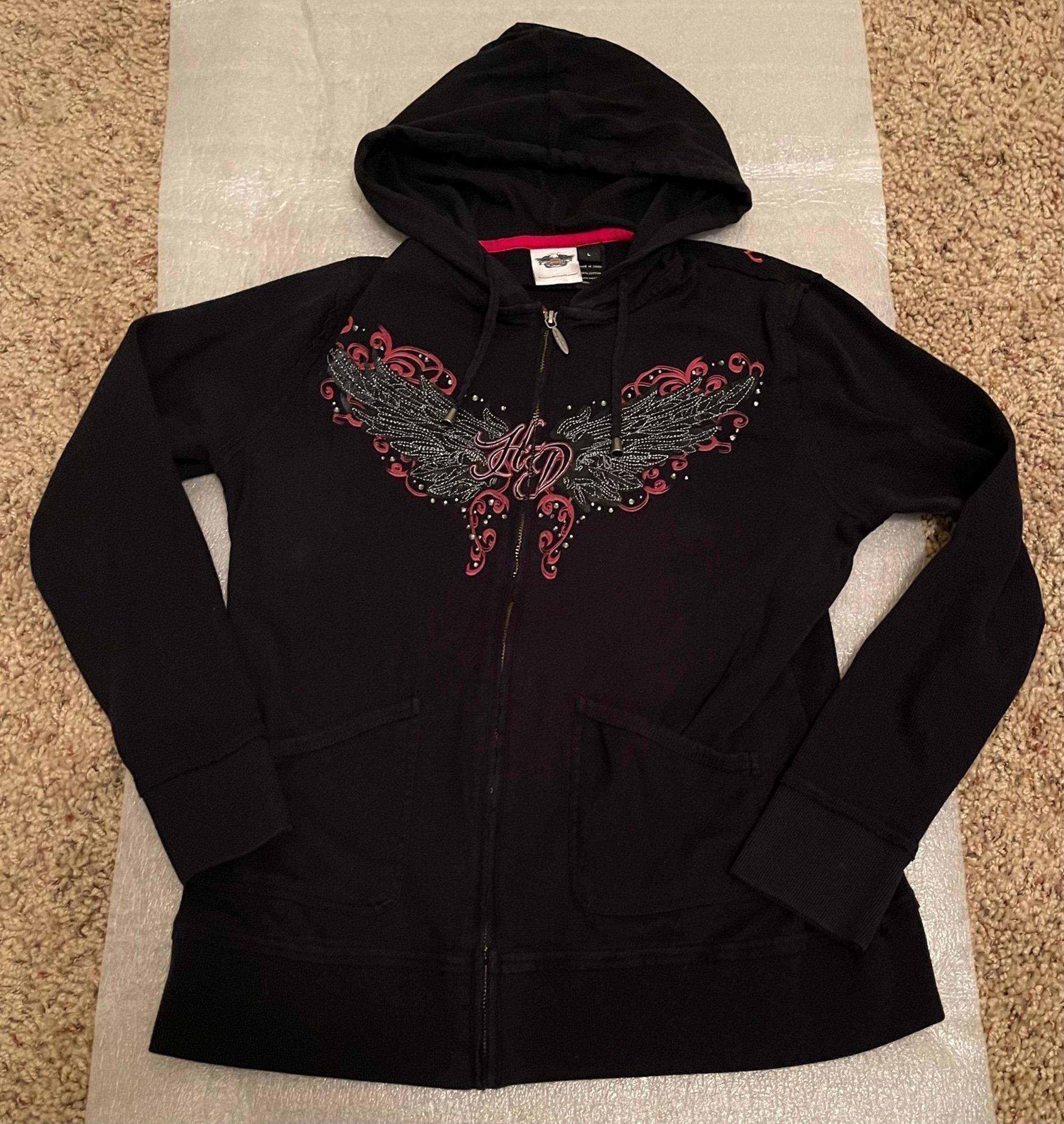 Genuine Harley Davidson zip up hoodie jacket NWOT sz L
