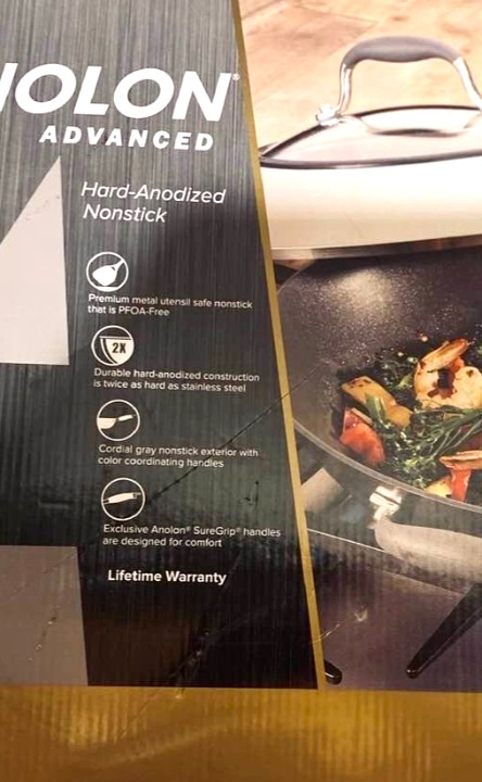 Anolon Advanced Nonstick 14 Covered Wok Stir Fry Pan NEW IN BOX
