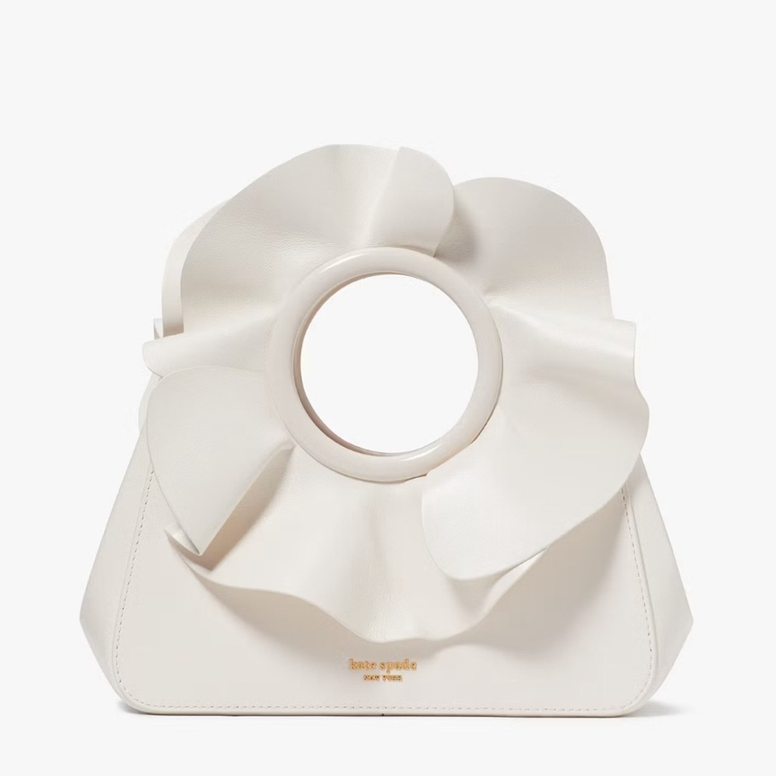 NWT Kate Spade Flora Bracelet Crossbody/ Nappa Leather/ White