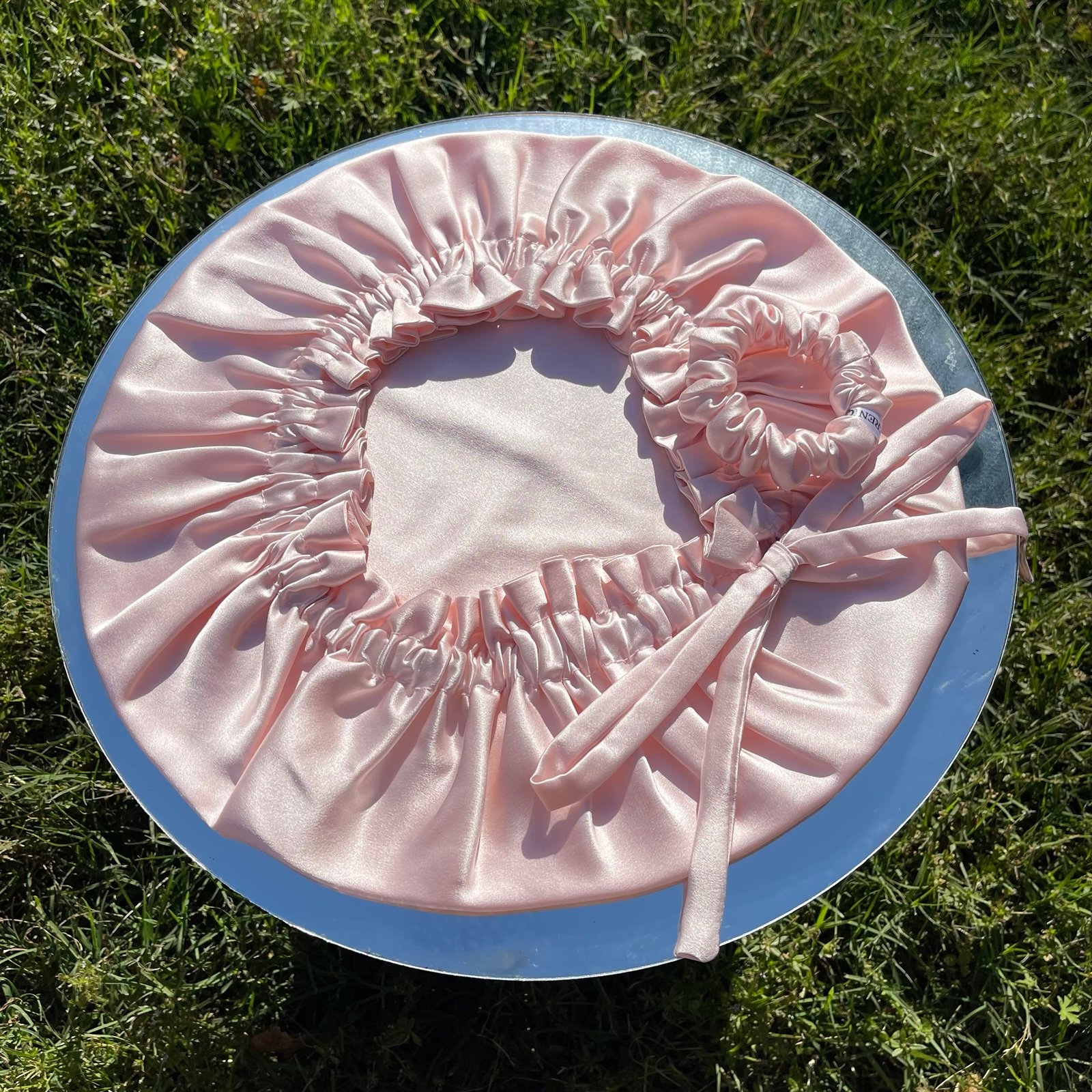 Light Pink Custom Made 100% Mulberry Silk Bonnet