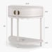 Whitewash Scalloped Skirt Half Moon Modern Entryway Console Table w/ Storage New
