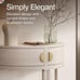 Whitewash Scalloped Skirt Half Moon Modern Entryway Console Table w/ Storage New