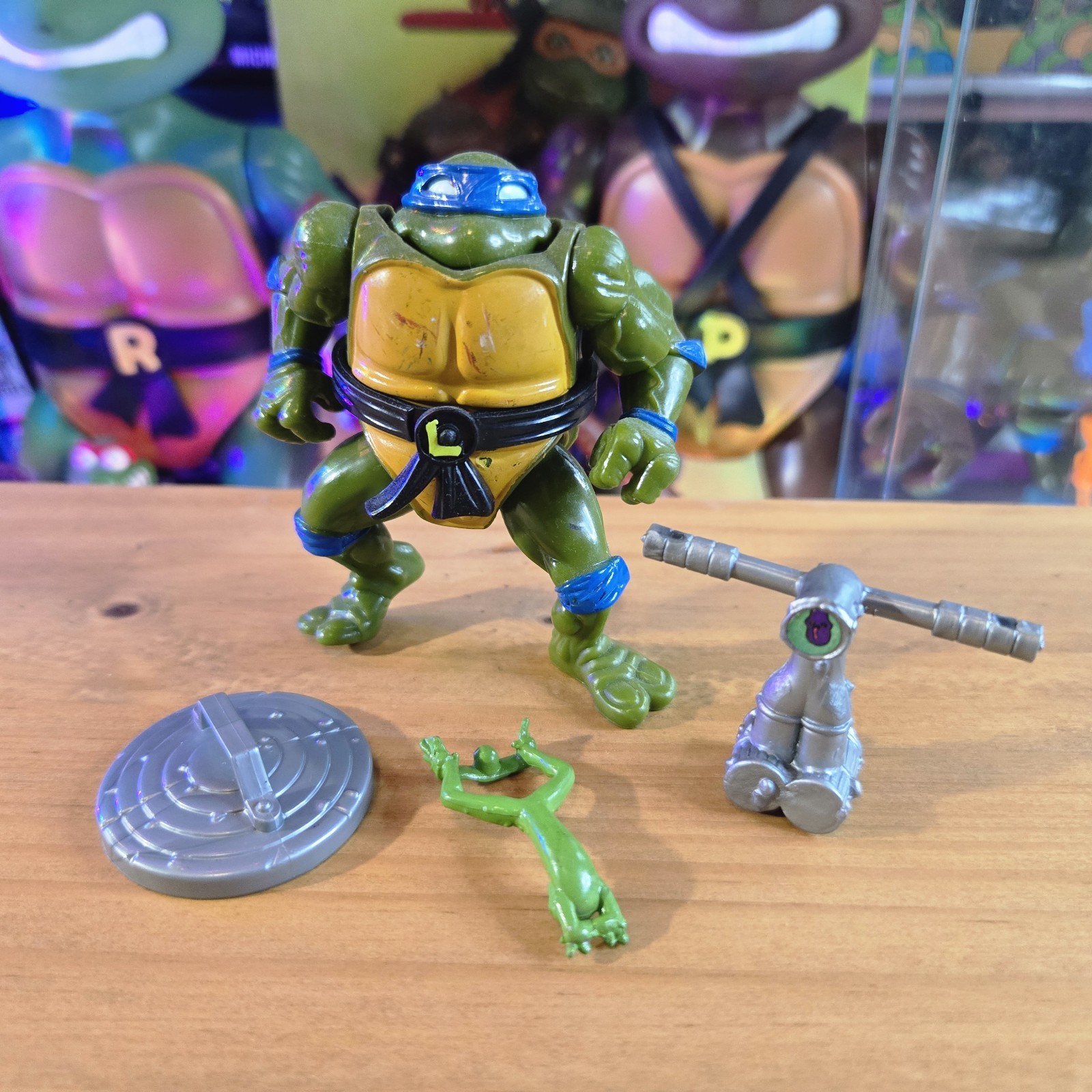 Vintage 1991 TMNT Head Droppin Leo Leonardo Action Figure Complete