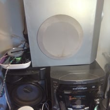 Panasonic Stereo SA-AK300; Sony Speaker; & Zenith Extreme Bass SubWoofer Speaker