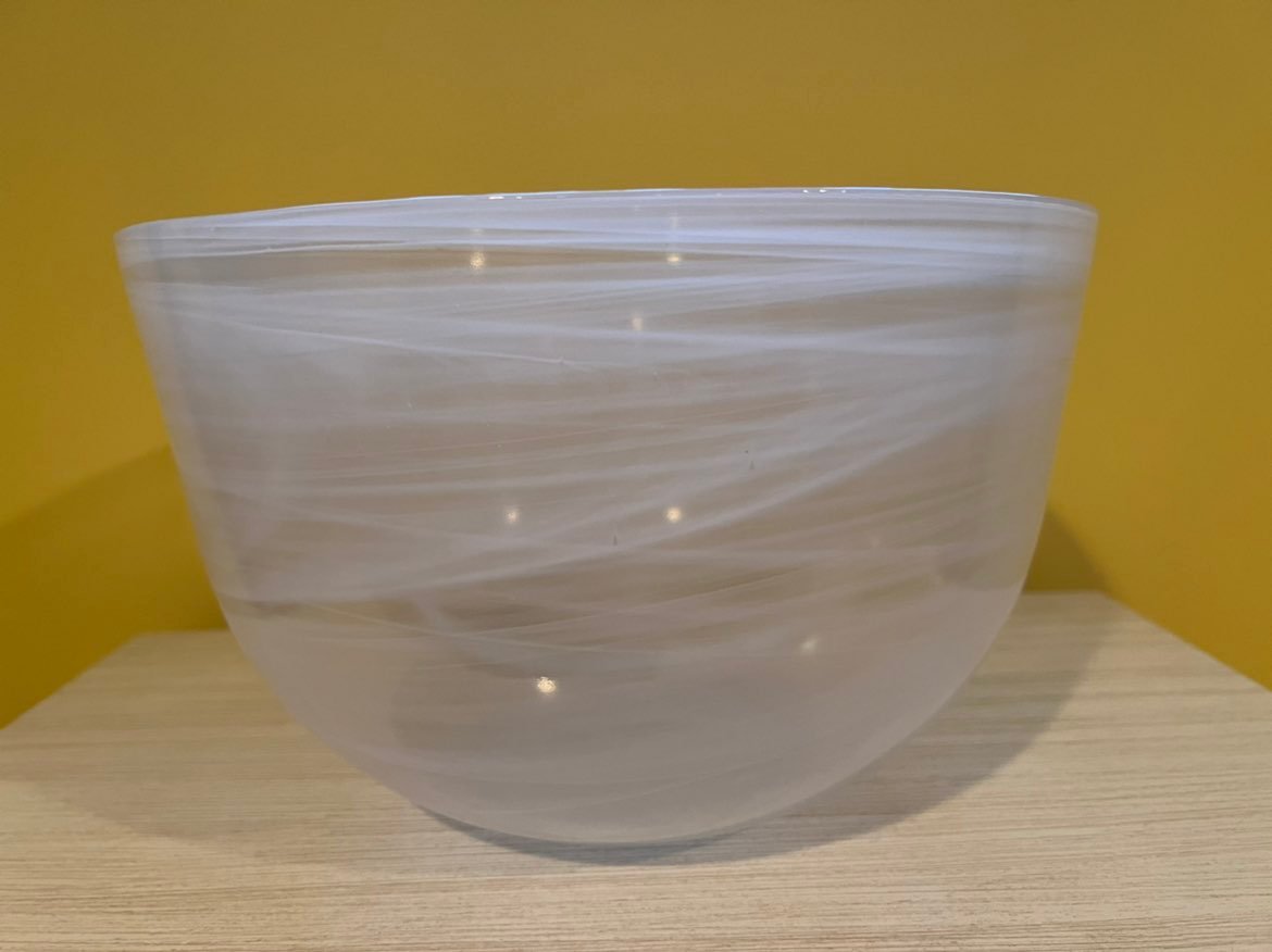 Mariposa White Alabaster Bowl