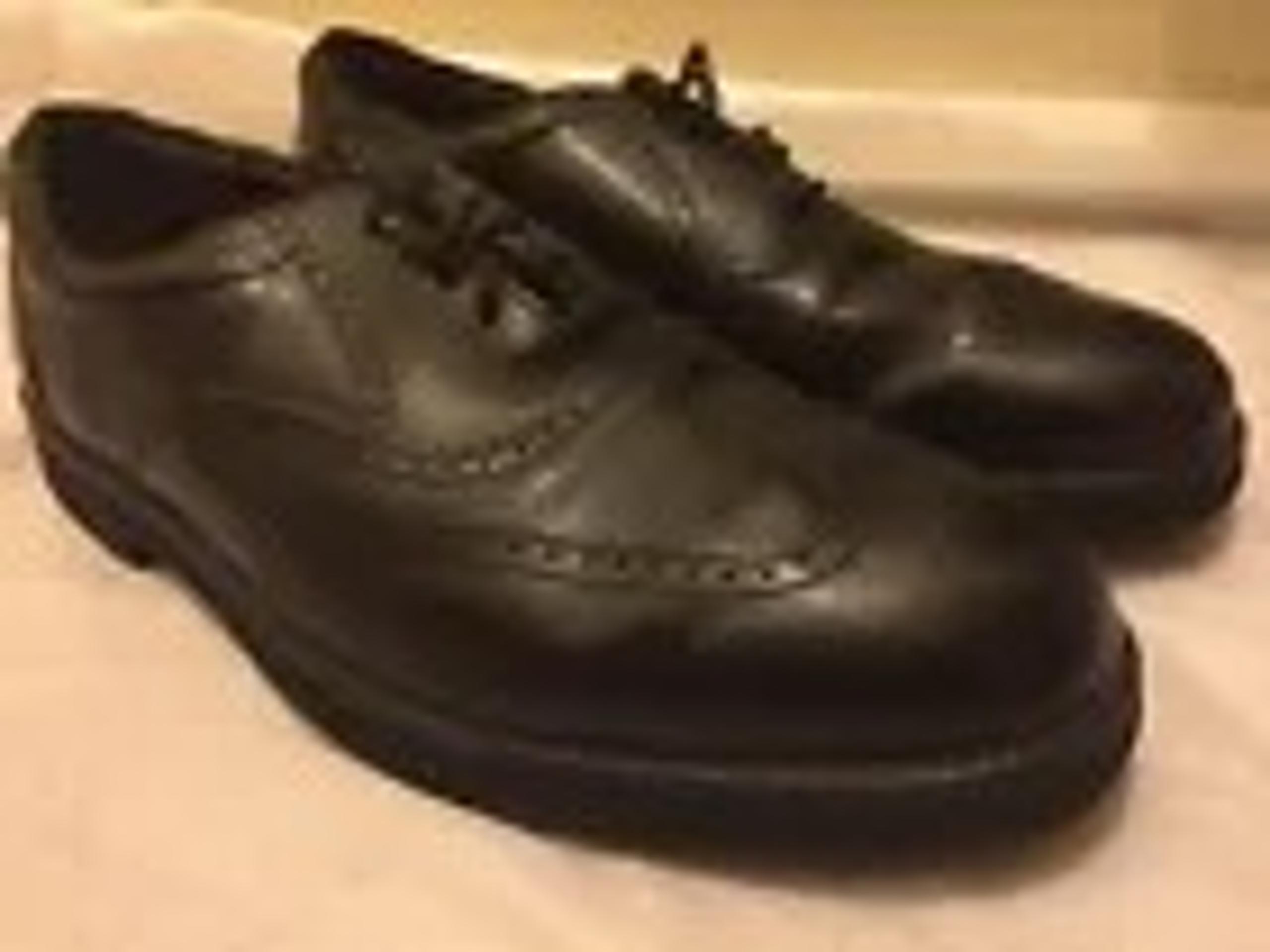Dexter Brand Wing Tip Black Leather Dress Shoes Men's Size 10 Cushion Sole