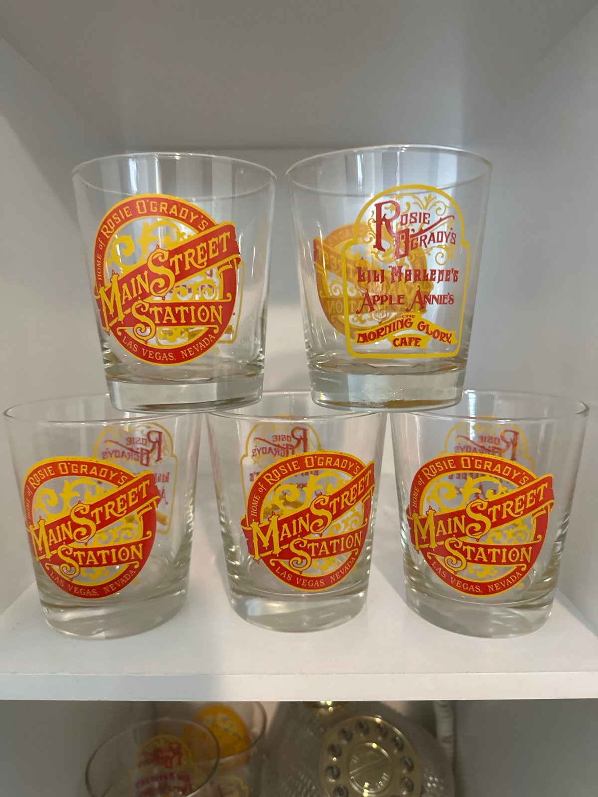 tVintage Main Street Station Casino Las Vegas drink glass Rosie O'Grady's