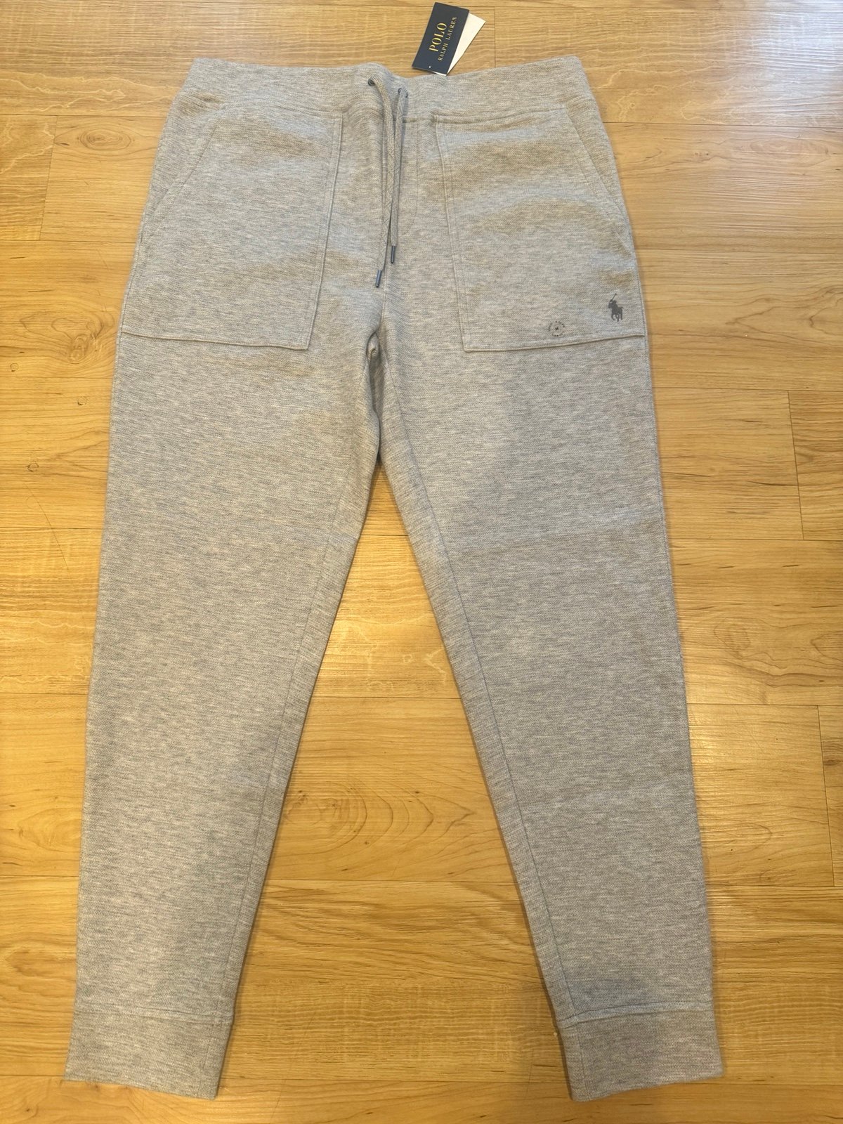 Polo Ralph Lauren Men’s Double Knit Mesh Signature Pony Sweatpants Gray NWT L