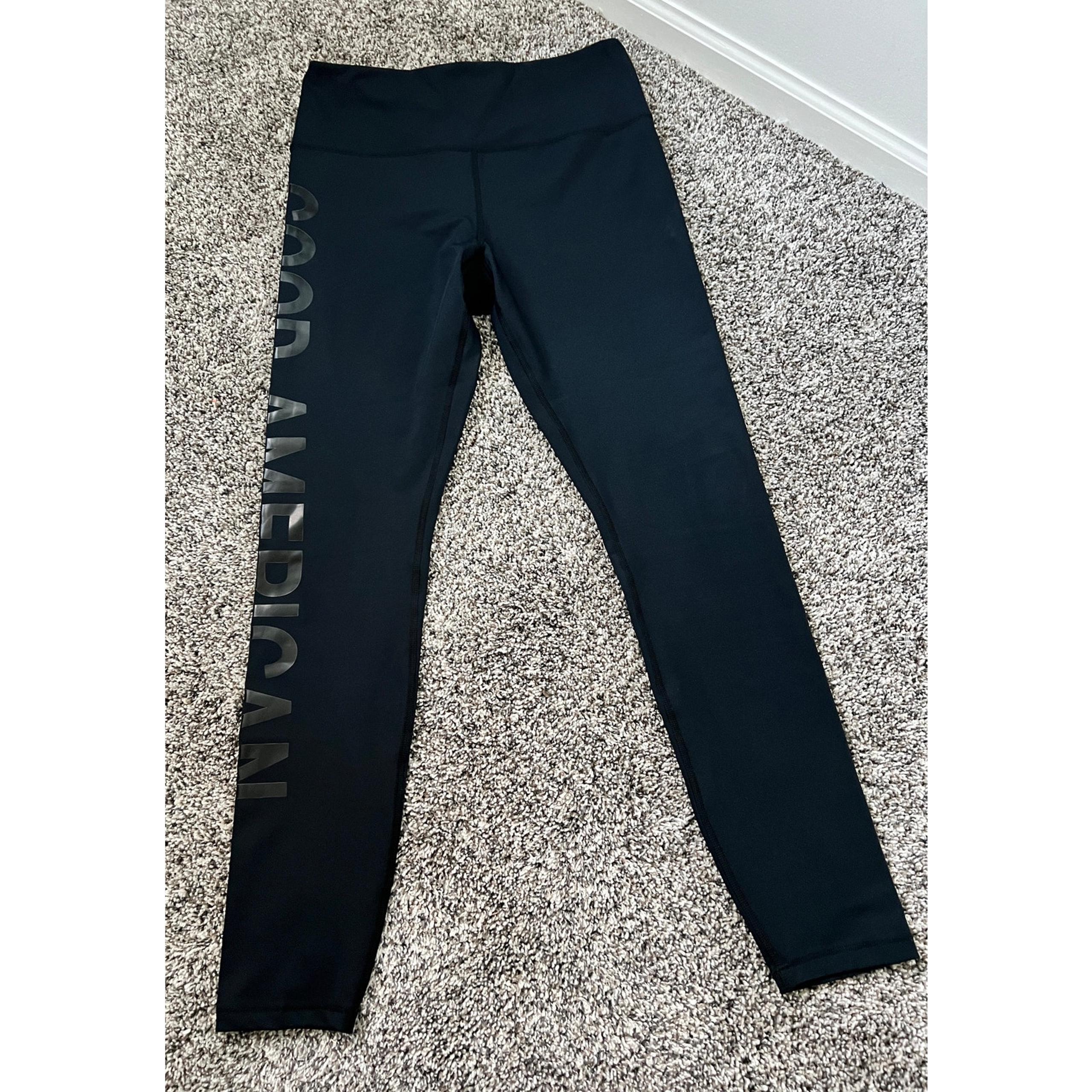 Good American black power core performance leggings women's size 3