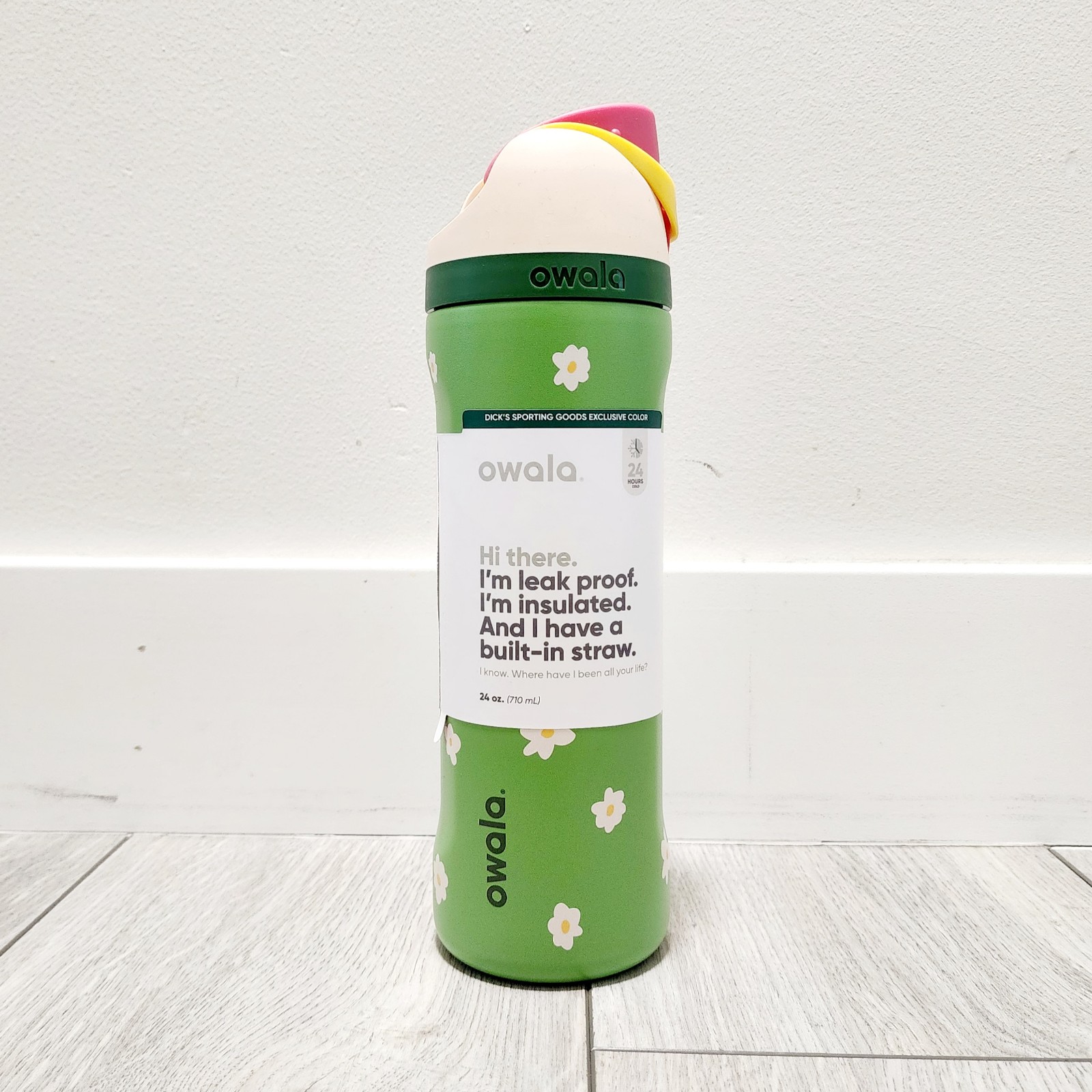 Owala FreeSip 24oz Stainless Steel Water Bottle Darling Daisy