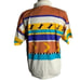 Vintage 80s 90s IXSPA Short Sleeve Polo Shirt M Multi Stripe Surf