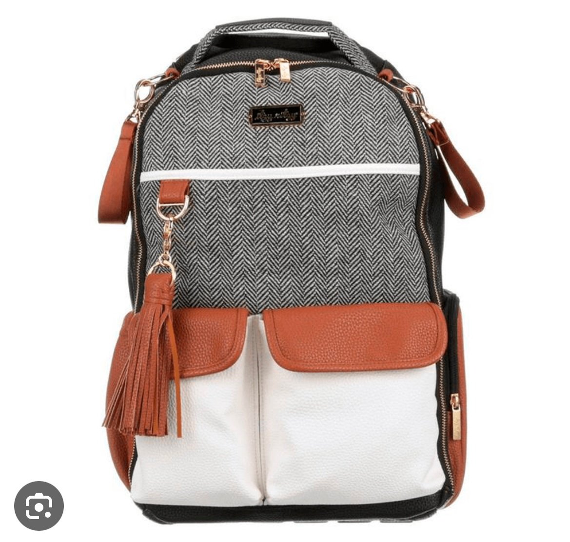 Itzy Ritzy Coffee & Cream Boss Backpack Diaper Bag