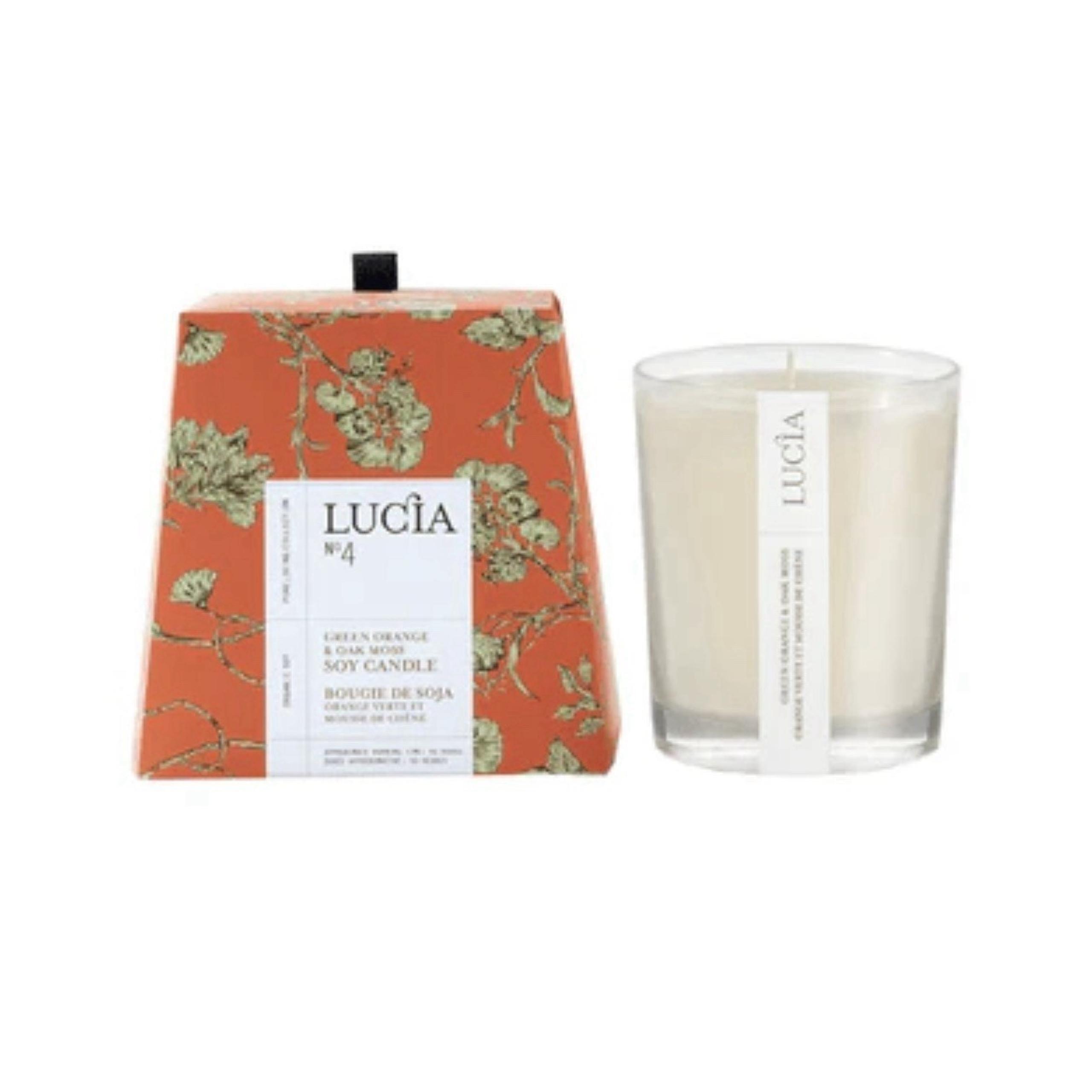 Lucia No 4 Green Orange & Oak Moss Large 50 Hour Soy Candle