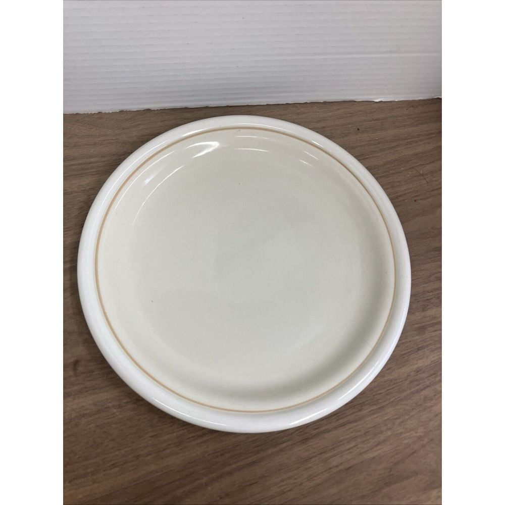 1/37 Mayer China 1985 Salad Plate 7.25 White w Gold Band Heavy Restaurant Ware