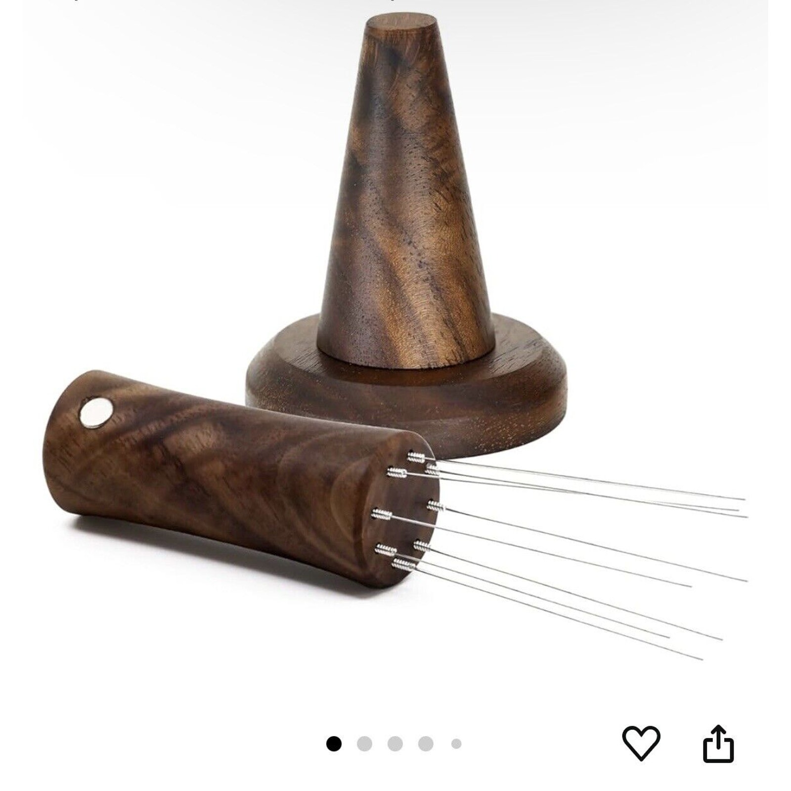 Walnut Coffee Brand Magnetic WDT Tool and Walnut Stand Handcrafted Espresso Tool
