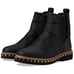 NWT Free People Atlas Puffer Chelsea Boot 38 / 8 Black Studded Scallop Leather