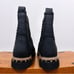 NWT Free People Atlas Puffer Chelsea Boot 38 / 8 Black Studded Scallop Leather
