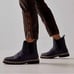 NWT Free People Atlas Puffer Chelsea Boot 38 / 8 Black Studded Scallop Leather