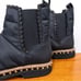 NWT Free People Atlas Puffer Chelsea Boot 38 / 8 Black Studded Scallop Leather