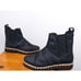 NWT Free People Atlas Puffer Chelsea Boot 38 / 8 Black Studded Scallop Leather
