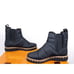 NWT Free People Atlas Puffer Chelsea Boot 38 / 8 Black Studded Scallop Leather