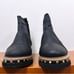 NWT Free People Atlas Puffer Chelsea Boot 38 / 8 Black Studded Scallop Leather