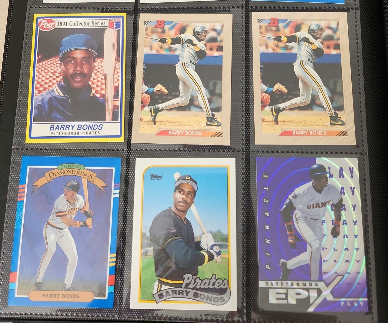 Barry Bonds 6 Card Set
