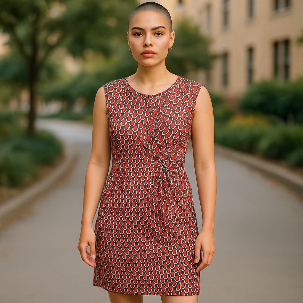 Nic&Zoe printed shift sleeveless dress Sz L nwt