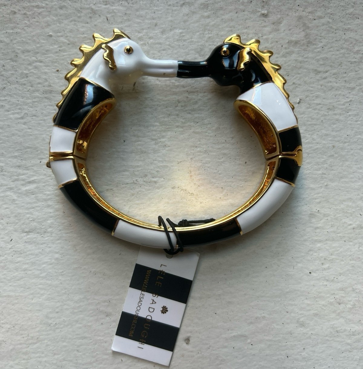 Lele Sadoughi Sea Horse Cuff Bracelet