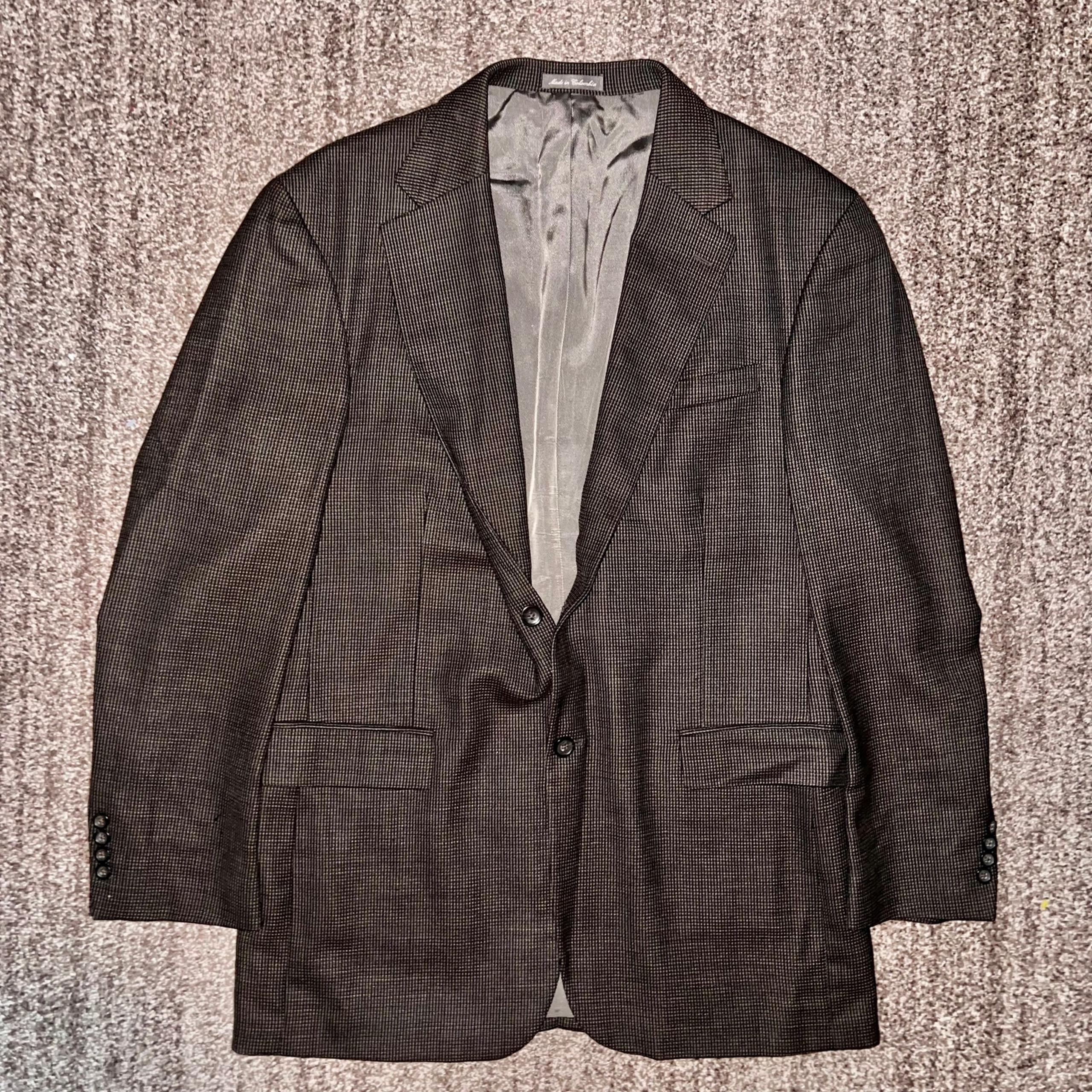 Oscar De La Renta Men's Wool Blazer Sports Coat Jacket in Brown