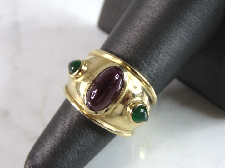 Womens 18k Yellow Gold Modernist Ring 12.1g E2603
