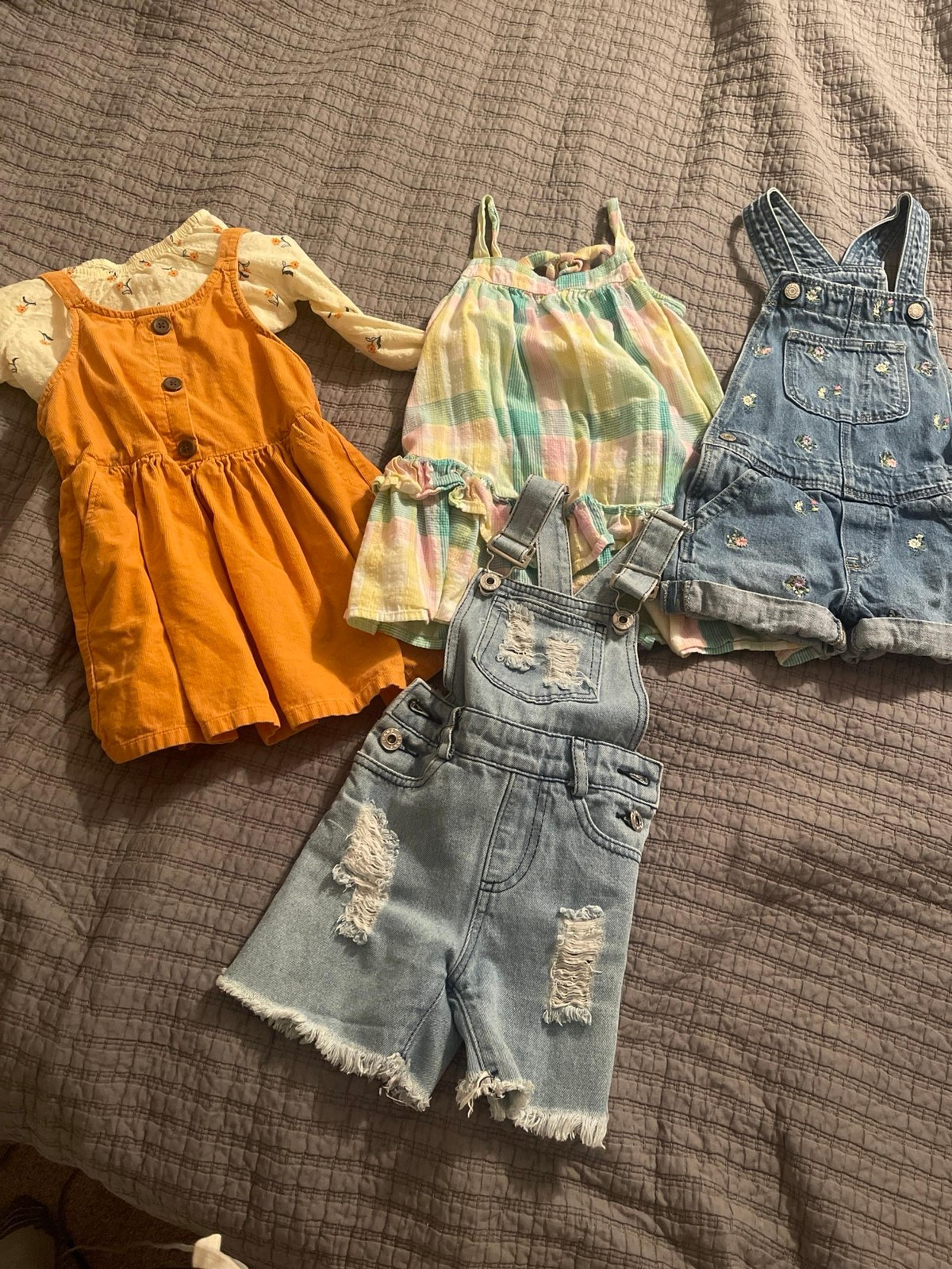 Spring dresses and overalls