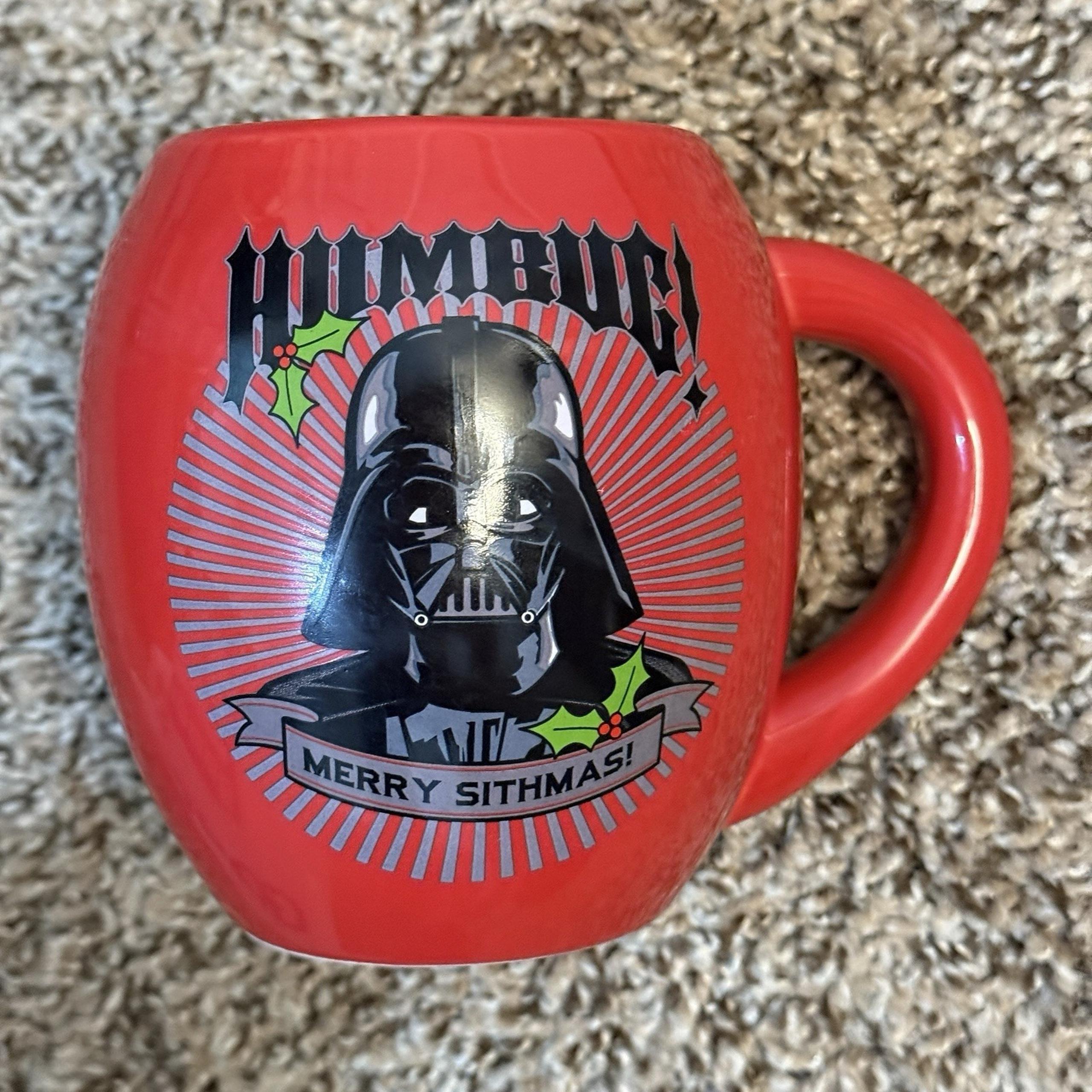 Star Wars Darth Vader Humbug Merry Sithmas! 18 oz Oval Ceramic Red Holiday Mug
